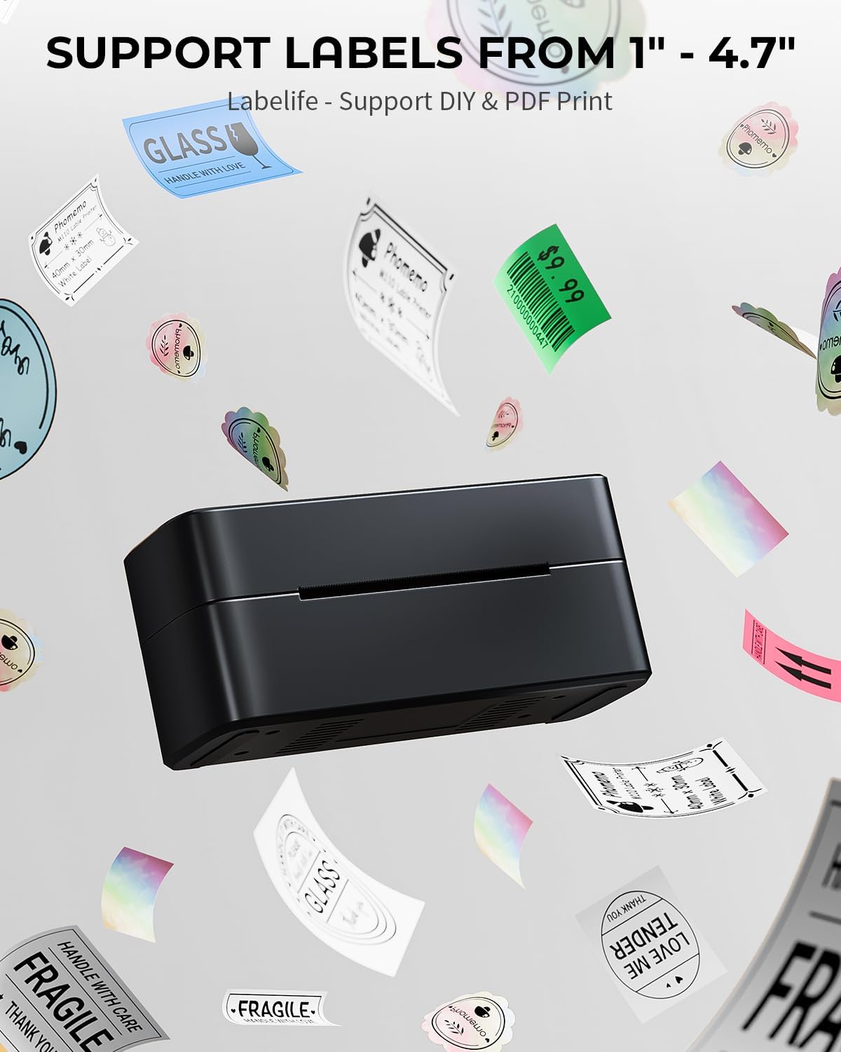 Phomemo 241BT Shipping Label Printer - Black