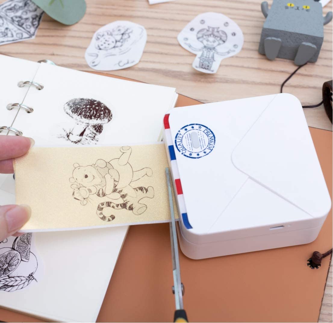 Phomemo 1.96'' Mixed Color Sticker Paper for T02/M02S/M02 PRO Mini Printers - White, Silver, Gold