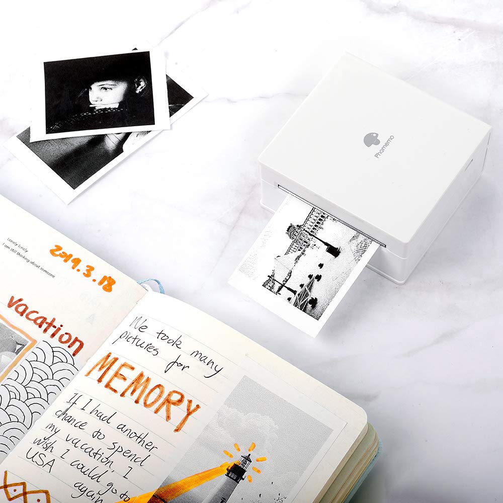 Phomemo M02 Mini Bluetooth Printer, Inkless Portable Sticker Printer for Kids, Students, Teachers & DIY Projects