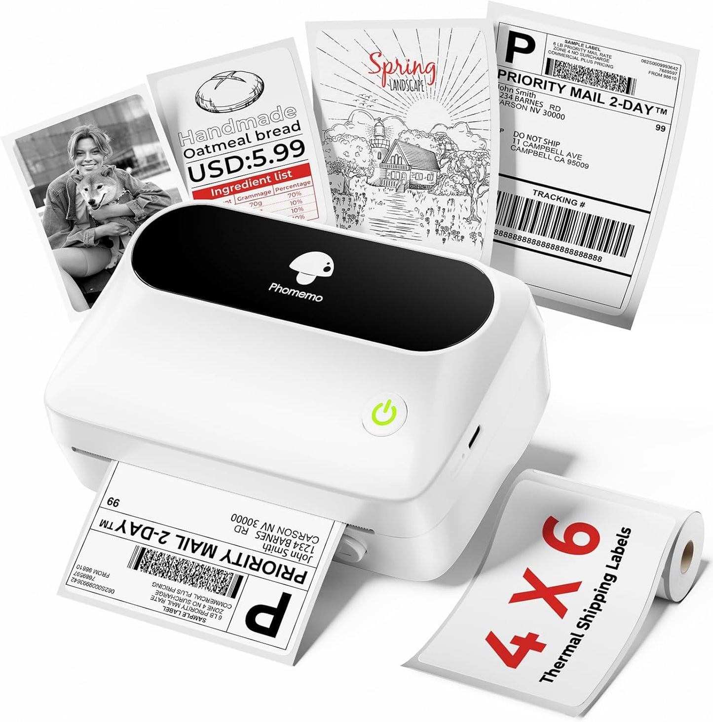 Phomemo M421 Multi-color Wireless Label Printer - White