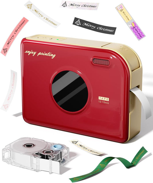 Phomemo A30 Portable Home Label Maker and Ribbon Printer - Red