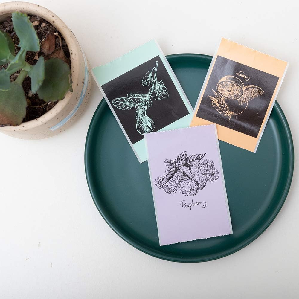 Phomemo 1.96'' Mixed Color Sticker Paper for T02/M02S/M02 PRO Mini Printers - Green, Purple, Orange