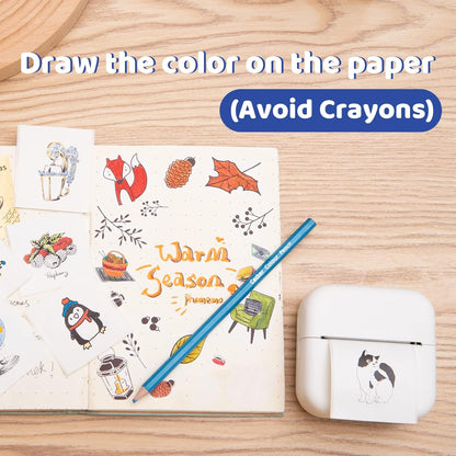 Phomemo 1.96'' White Sticker Paper for T02/M02S/M02 PRO Mini Printers - White