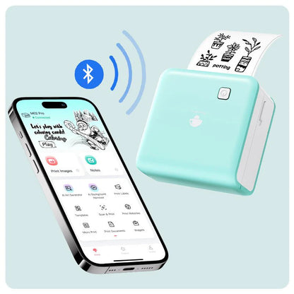 Phomemo M02 PRO Sticker Maker for AI Stickers and Study Notes - Green