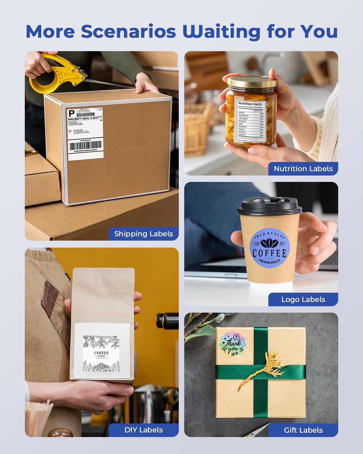 Phomemo M421 Multi-color Wireless Label Printer - White