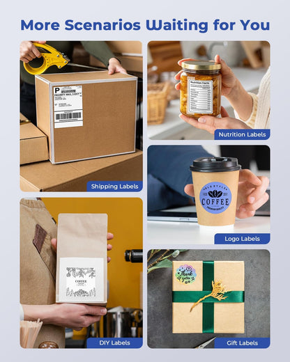 Phomemo M421 Multi-color Wireless Label Printer - White