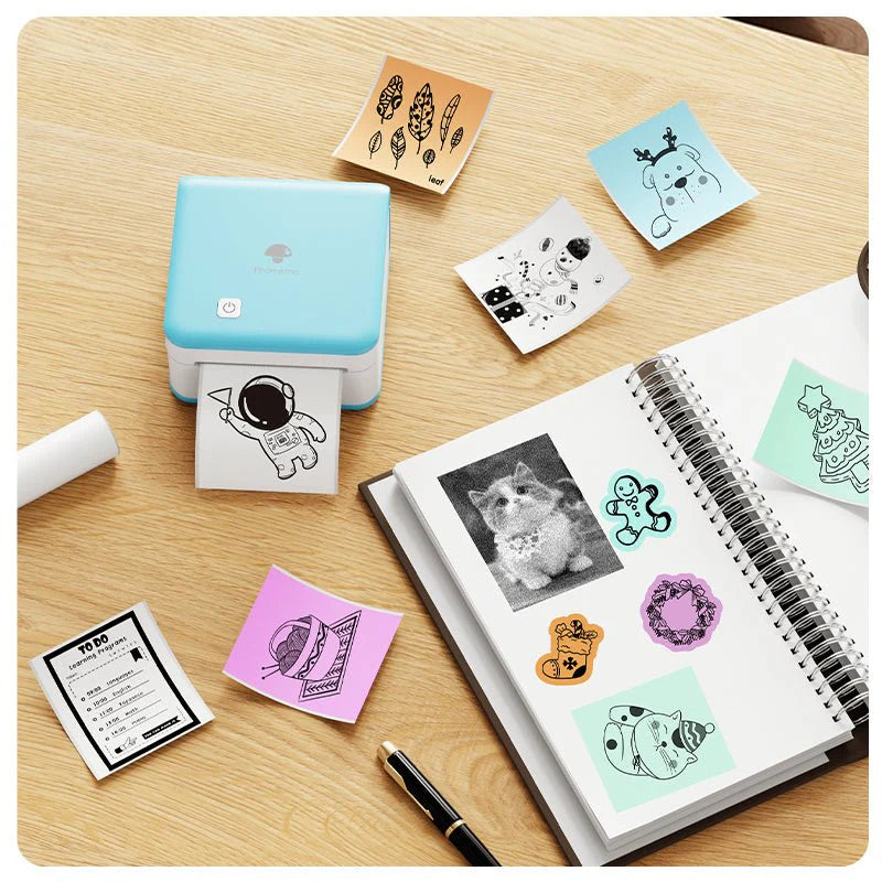Phomemo M02 PRO Sticker Maker for AI Stickers and Study Notes - Green