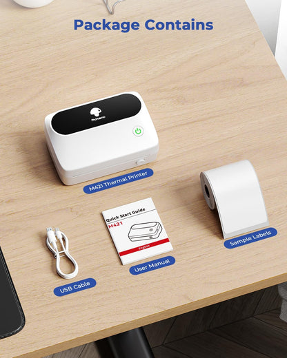 Phomemo M421 Multi-color Wireless Label Printer - White