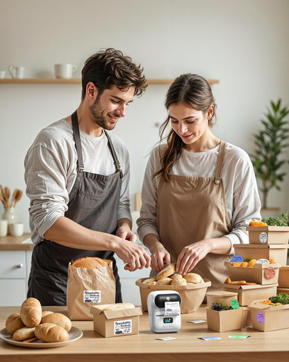 Phomemo M220 Portable Printer Label Maker for Product Label and Logo Sticker - White