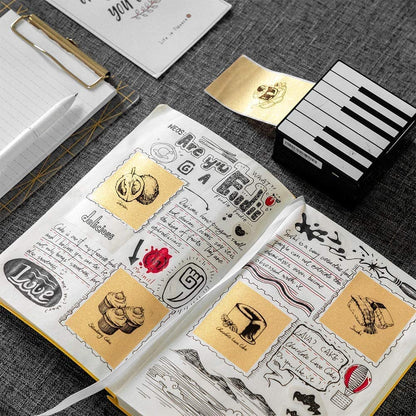 Phomemo 1.96'' Mixed Color Sticker Paper for T02/M02S/M02 PRO Mini Printers - White, Silver, Gold