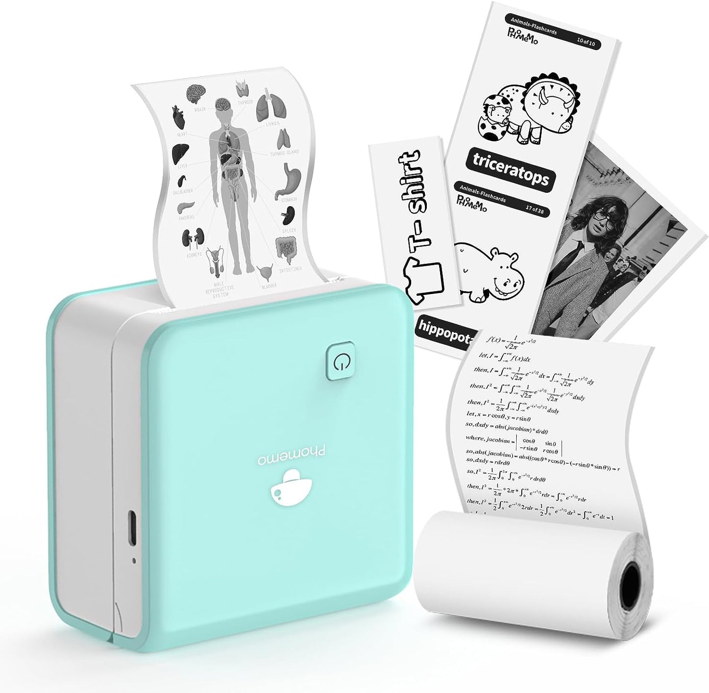 Phomemo M02 PRO Sticker Maker for AI Stickers and Study Notes - Green