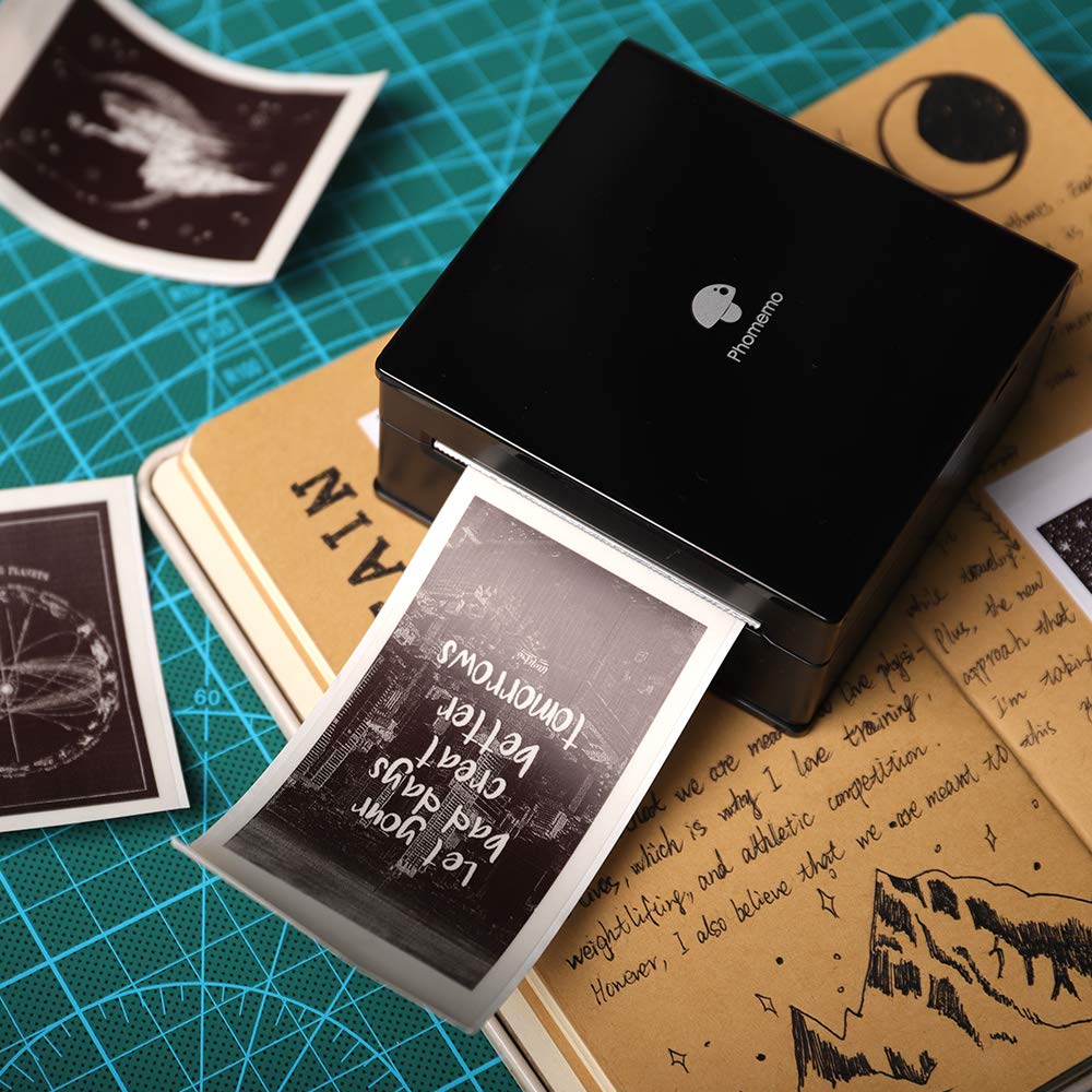 Phomemo M02 Wireless Mini Printer for Study Notes and Stickers - Black