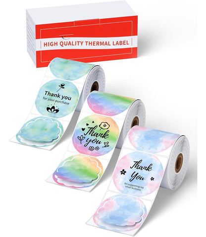 Phomemo 1.96" x 1.96" (50x50 mm) Round Labels for M110/M220/241BT DIY, Barcode, Packing, Adress - Green