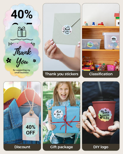 Phomemo 1.96" x 1.96" (50x50 mm) Round Labels for M110/M220/241BT DIY, Barcode, Packing, Adress - Green