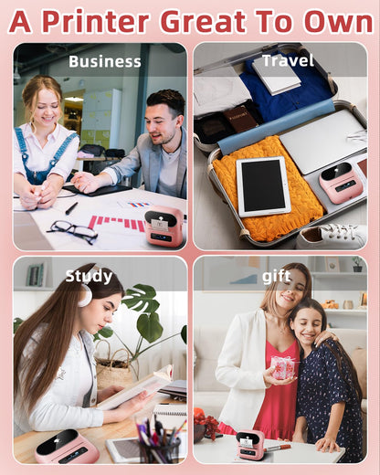 Phomemo M220 Portable Printer Label Maker for Product Label and Logo Sticker - Pink