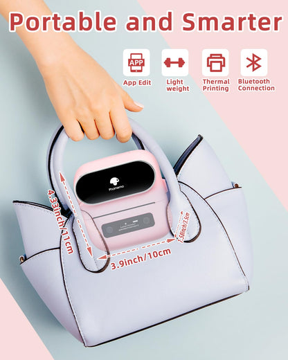 Phomemo M220 Portable Printer Label Maker for Product Label and Logo Sticker - Pink