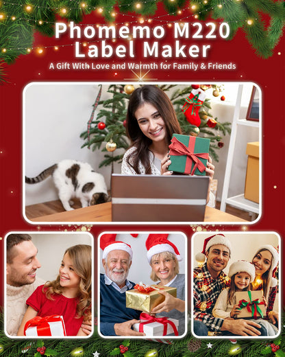 Phomemo M220 Portable Printer Label Maker for Product Label and Logo Sticker - Pink