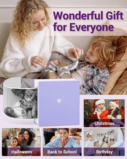 Phomemo M02 Wireless Mini Printer for Study Notes and Stickers - Purple