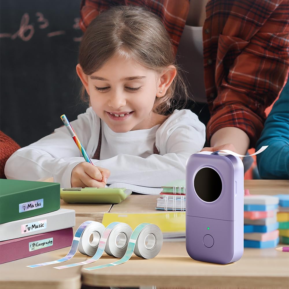 Phomemo D30 Portable Label Maker for Home and Office 0.59 inch label width - Purple
