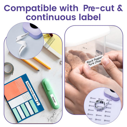 Phomemo D30 Portable Label Maker for Home and Office 0.59 inch label width - Purple