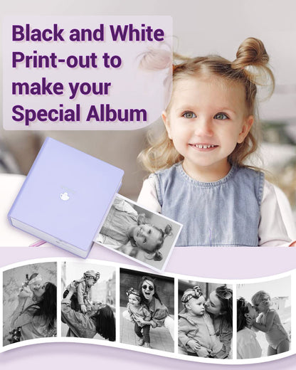 Phomemo M02 Wireless Mini Printer for Study Notes and Stickers - Purple
