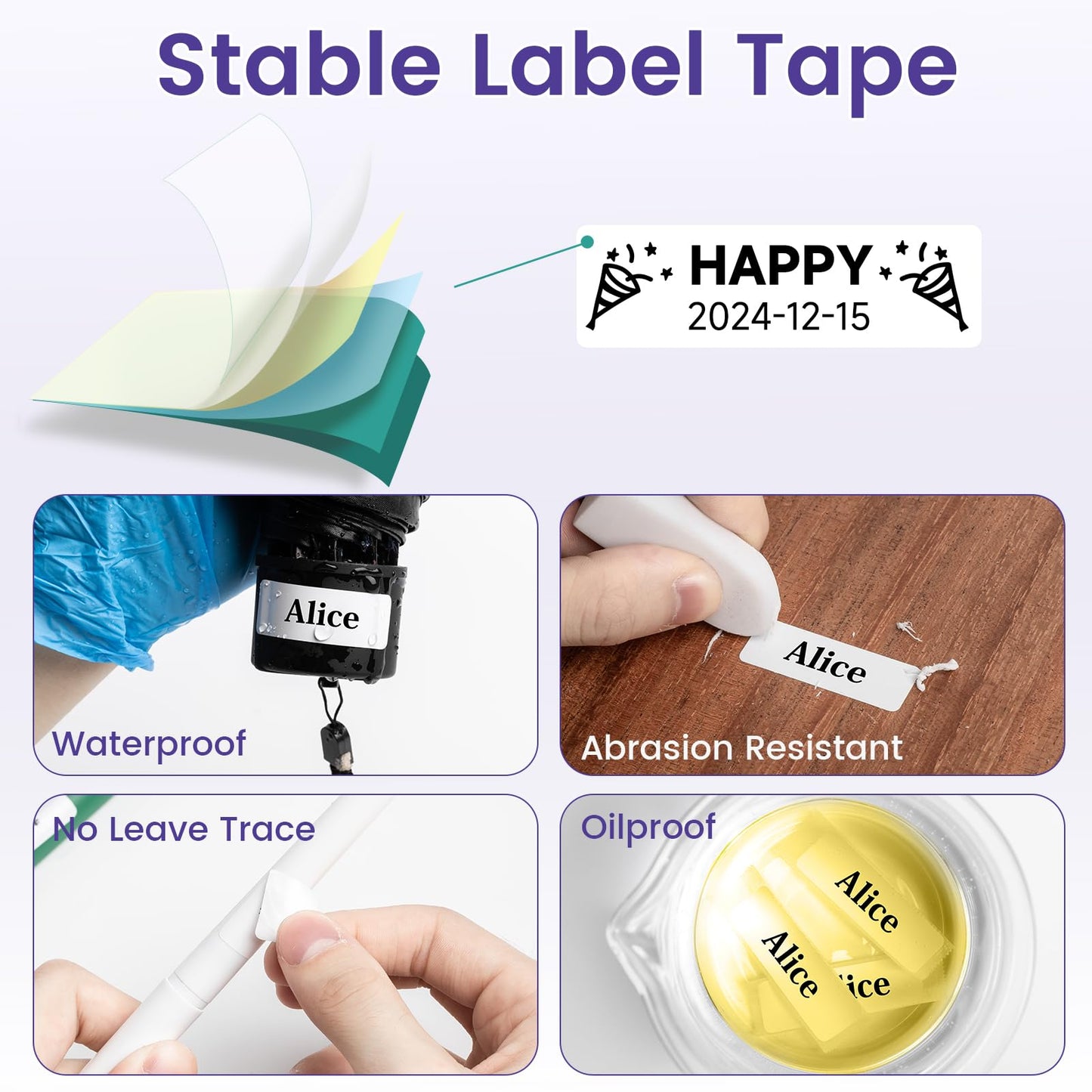 Phomemo D30 Portable Label Maker for Home and Office 0.59 inch label width - Purple