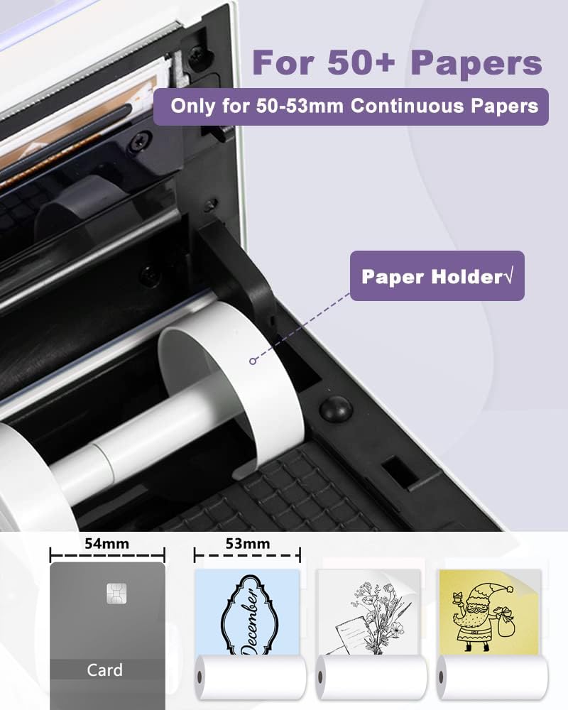 Phomemo M02 Wireless Mini Printer for Study Notes and Stickers - White