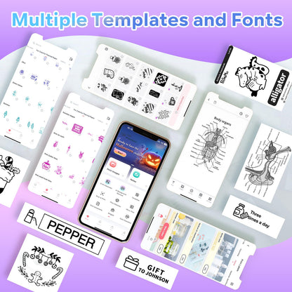 Phomemo P2S Portable Mini Printer for Sticker and Study Notes 3 Rolls Paper in Pack - White