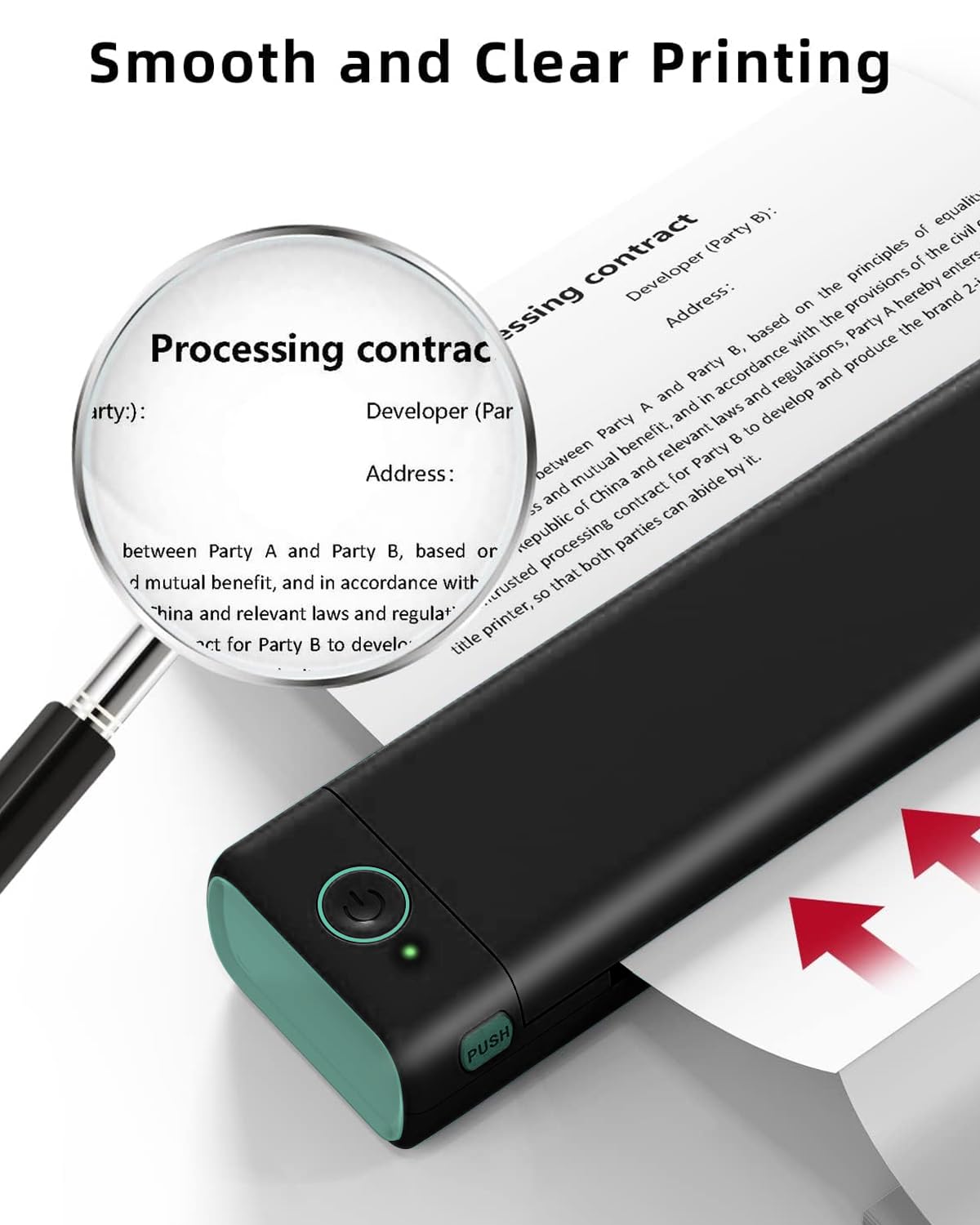 Phomemo Folded 8.5" x 11" US Letter Thermal Paper, Compatible with M08F, Q302, M832, 100 Sheets - White