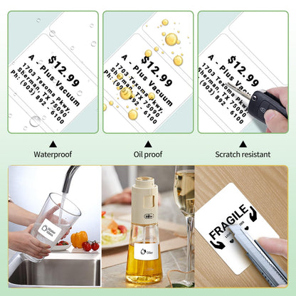 Phomemo 1.57''x1.18'' M110 M220 Labels for barcode, price tag, package label, 230 counts/Roll - White