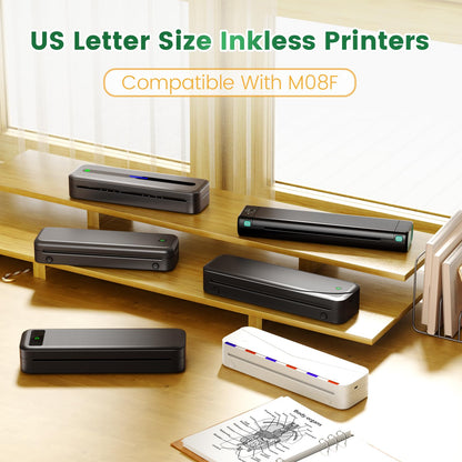 Phomemo Single-Sheet 8.5" x 11" US Letter Thermal Paper, Compatible with M08F, Q302, M832, 100 Sheets - White