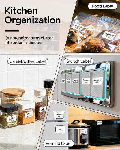 Phomemo 1.57''x1.18'' M110 M220 Labels for barcode, price tag, package label, 230 counts/Roll, 3 Rolls one pack - White