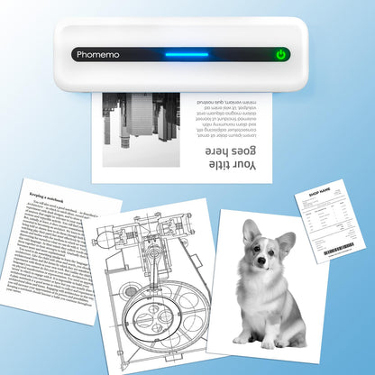Phomemo M832 Thermal Roll Paper 8.5" x 11", 4 Rolls Quick-Dry US Letter Thermal Printer Paper - White