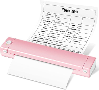 Phomemo M08F Portable Wireless Printer for Travel Mini Home Printer - Pink